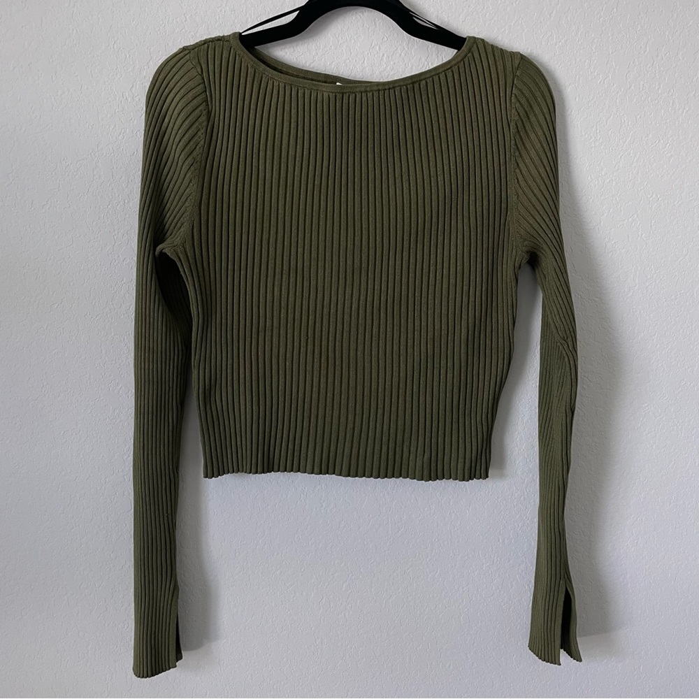 H&M Rib-Knit Boat-Neck Top